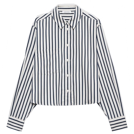 Anine Bing Essie Cropped Skjorte, Maritime Stripe 